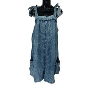 True Craft Indigo Short Overalls Size Large New with Tags